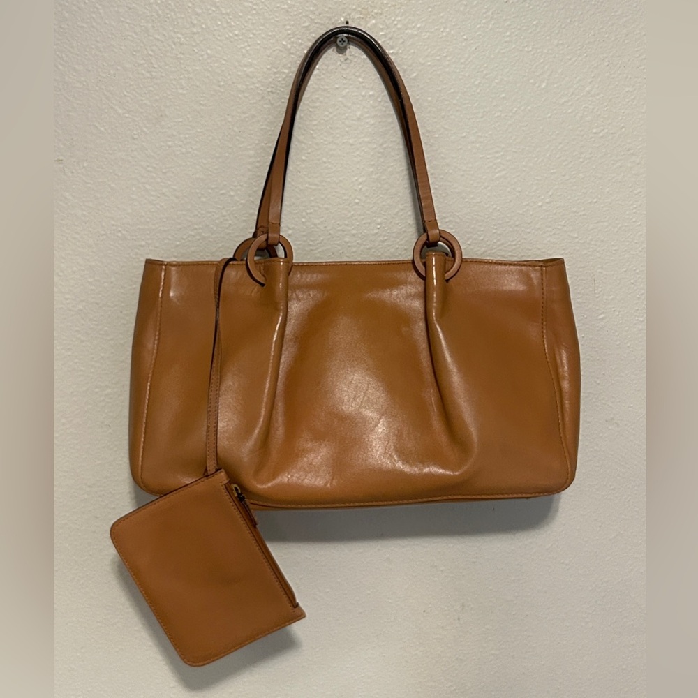 GUCCI Tom Ford Jackie Vitello Calfskin Leather Bag w/ Zip Pouch Vintage 90s VTG - Picture 2 of 16